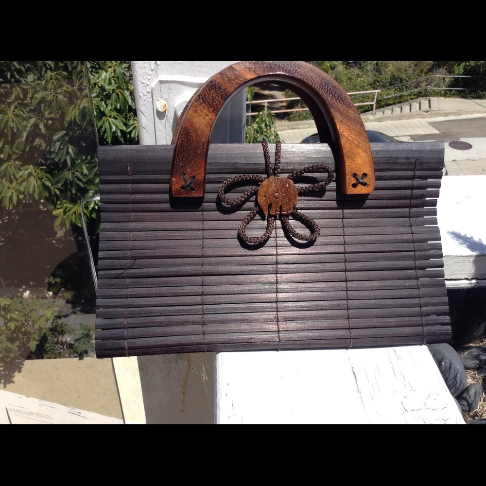 Vintage Japanese slat handbag